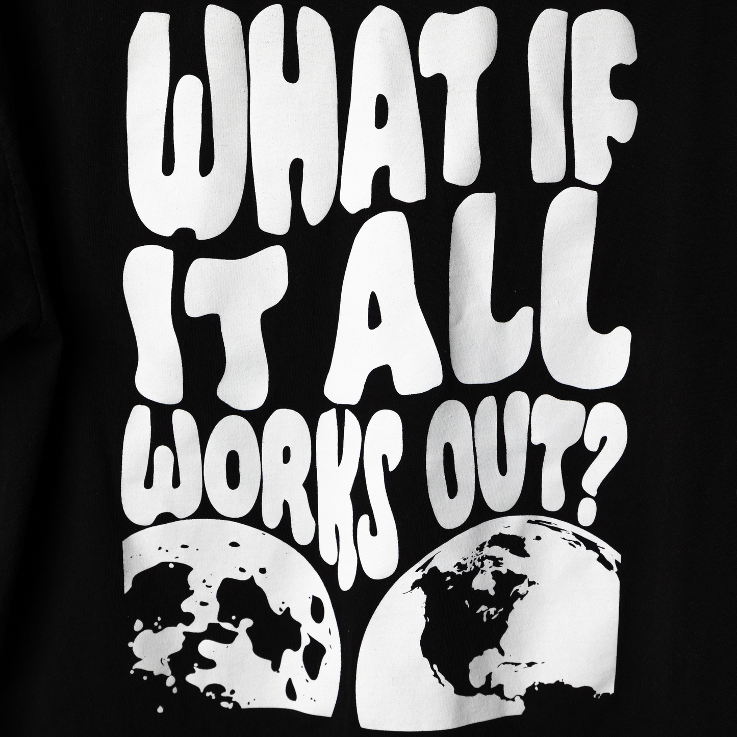 OVERSIZED 'WHAT IF' TEE - BLACK & WHITE