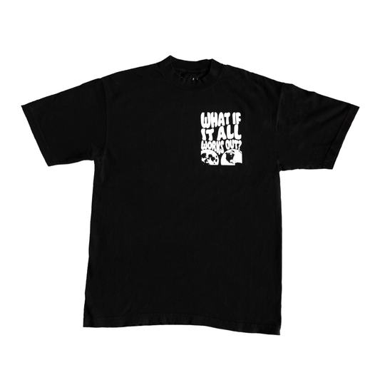 OVERSIZED 'WHAT IF' TEE - BLACK & WHITE